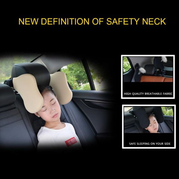 

car supplies children's sleep side by neck pillow new car travel headrest retractable support on sides for kids & adults