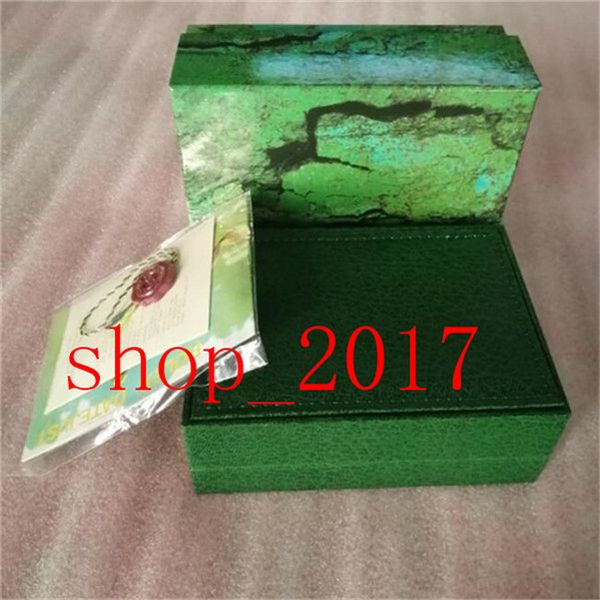 

xx новый роскошный темно-зеленый часы box подарков чехол для rolex часы буклет карты метки и документы на английском языке швейцарские часы, Black;blue