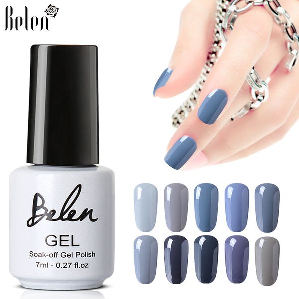 

belen 7ml 12 grey color gel nail polish varnish gellak gelpolish semi permanent enamel stamping painting gellack lacquer, Red;pink