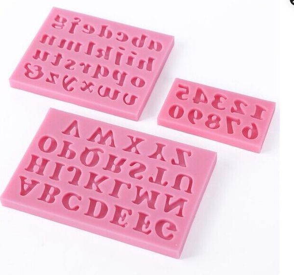 

sugar craft letter number silicone mold fondant mold cake decorating tools chocolate kitchen baking mould