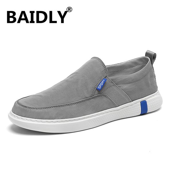 

men's canvas shoes breathable outdoor casual shoes men comfortable slip-on loafers lazy driving zapatillas hombre, Black