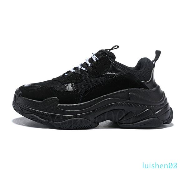 

triple s old dad shoes tripler sneakers green clear sole chaussures retro scarpe women zapatos men hommes hombre zapatillas black l25