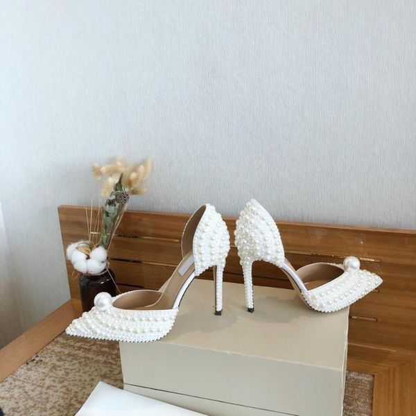 

летняя обувь zapatos de mujer обувь женщины насосы высокого тонкие каблуки носками насосы pearl инкрустация shallow женщина, Black