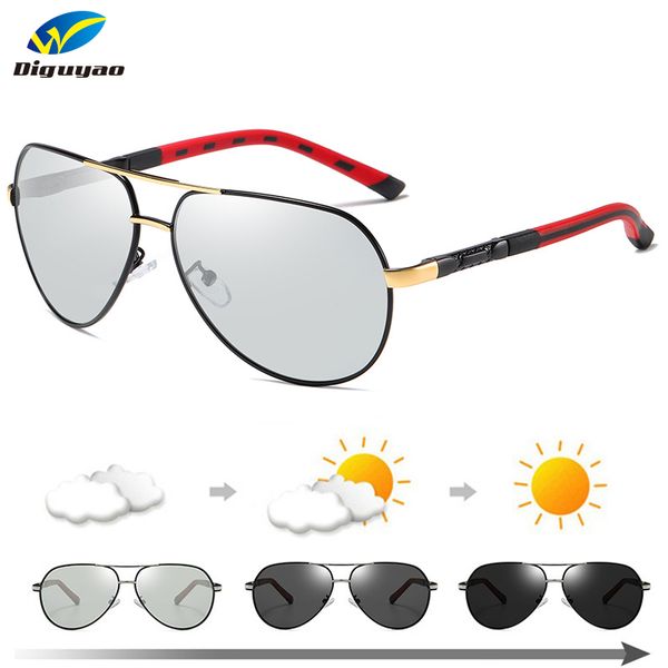 

sunglasses women 2020 vintage aluminum polarized chameleon day night pchromic men driving glasses original brand box, White;black