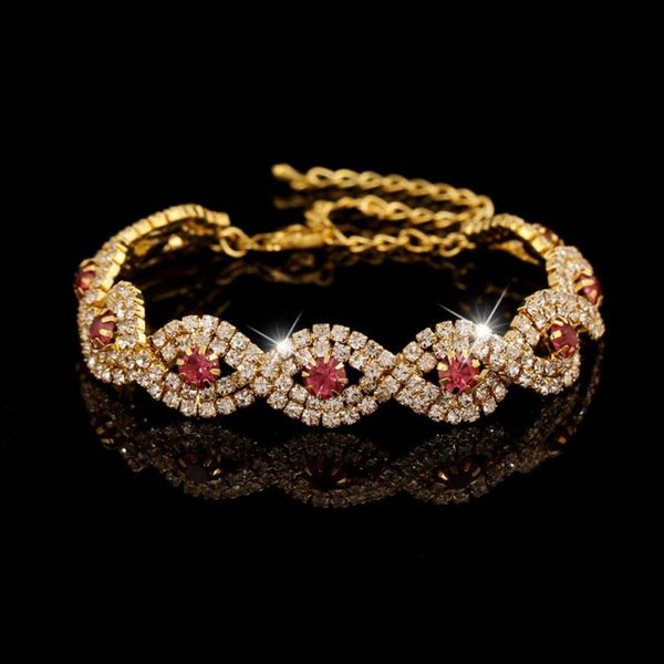 

charm bracelets simple crystal bracelet women's flash stone for employee benefits wedding travel anniversary, Golden;silver
