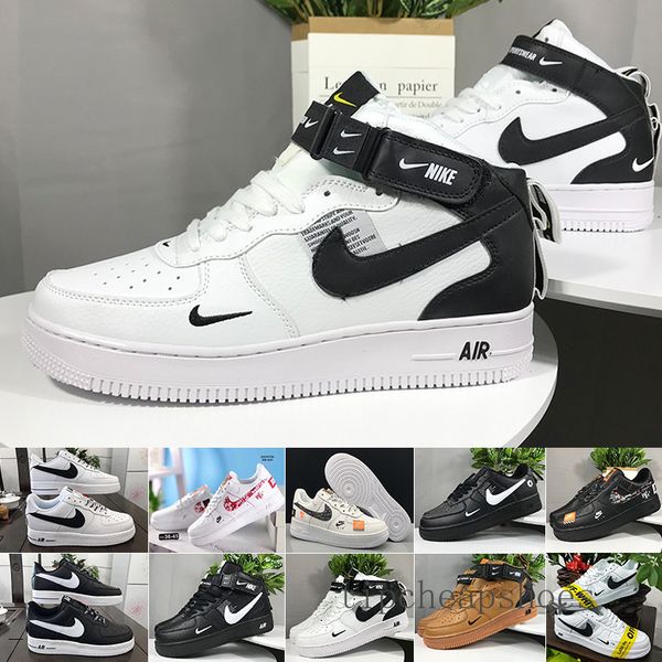 

men women one 1 platform casual sneakers skateboard shoes low black white utility red flax high cut mens trainer sports llxxf