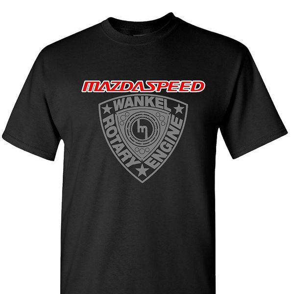 

2019 new summer cool tee shirt mazdaspeed wankel rotary engine on a black t shirt funny t-shirt