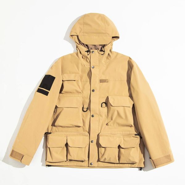 

2021 sports multi-pocket jackets travel hoodies classic autumn stitch mens new embroidery high-quality street letter windproof windbrea dsrv, Black