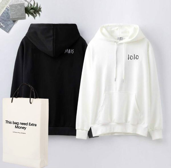 

20fw letters embroidery hoodies men sweatshirts for women sweater spring autumn pullovers streetwear homme clothing m-2xl -1, Black