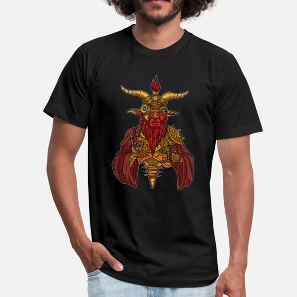 

baphomet shirt satanism goat steampunk hail satan t shirt men create cotton euro size s-3xl trend famous funny casual summer slim shirt, White;black