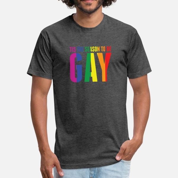 

tis the season to be gay funny christmas bisexual t shirt men customized 100% cotton o-neck costume anti-wrinkle funny summer letter shirt