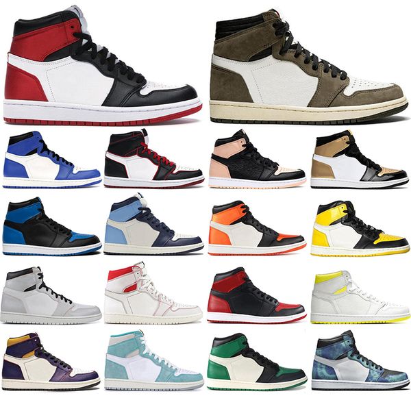 

2020 mens basketball shoes 1s jumpman black toe backboard unc to chicago pine green mens women sports sneakers trainers 36-46