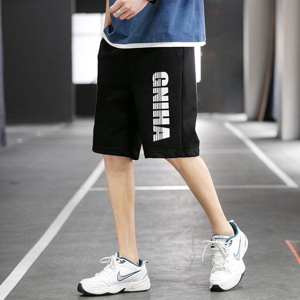

men's shorts trend ins sports casual 7-cent pants loose summer thin 5-cent beach, White;black