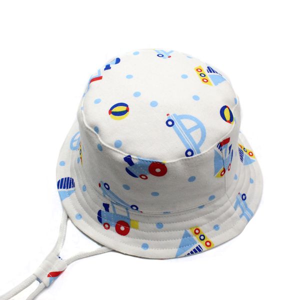 

infant summer outdoor baby girls visor cotton sun cap baby hat car prints beach bucket hats headwear caps brim sun hat, Blue;gray