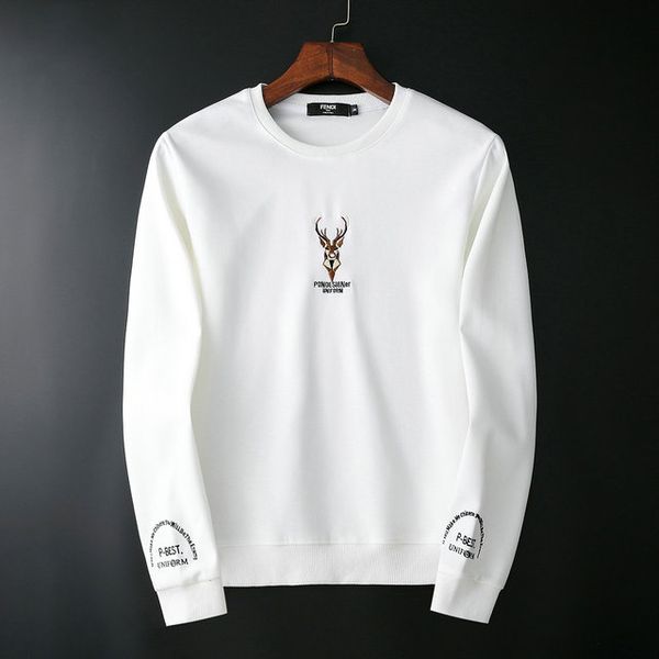

2020 men's design letter print round neck sweatshirt men and women couple tide plus velvet jacket designer clothes men, Black