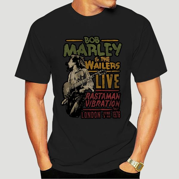 

боб марли черная футболка rasta man vibration tour 1976 унисекс reggae music мерч new metal с коротким рукавом повседневная футболка-2069a