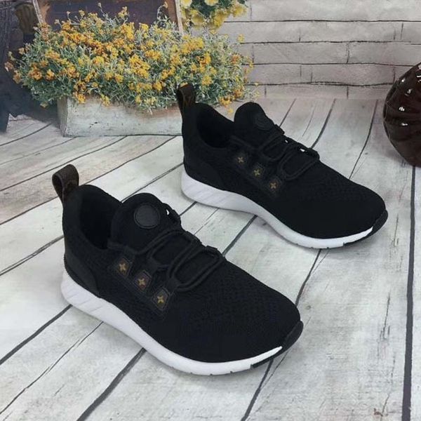 

fashion real leather handmade multicolor gradient technical fabric sneakers women famous shoes 01 l0149, Black