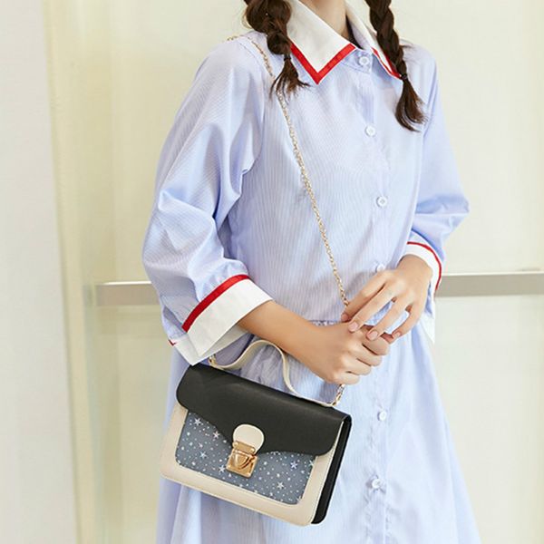 

star luxury 2020 fashion sequin designer messenger crossbody bag women mini small square pack shoulder bag clutch wallet handbag