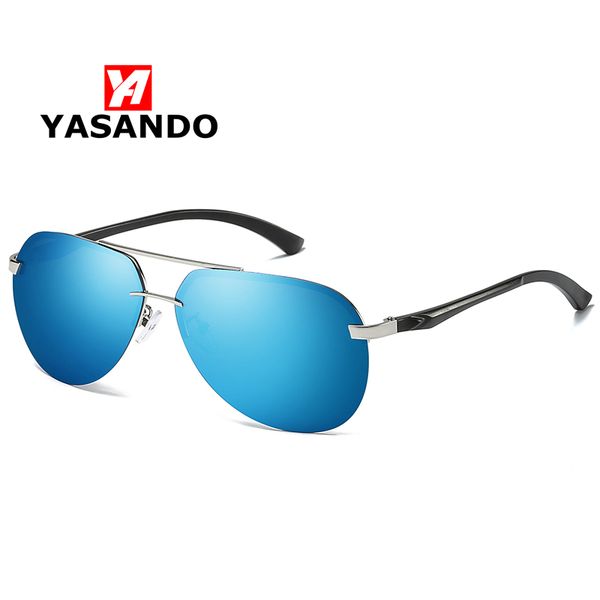 

yasando polarized sunglasses men classic pilot tac coating lens retro glasses male mirror eyewear sun glasses for men gs143, White;black