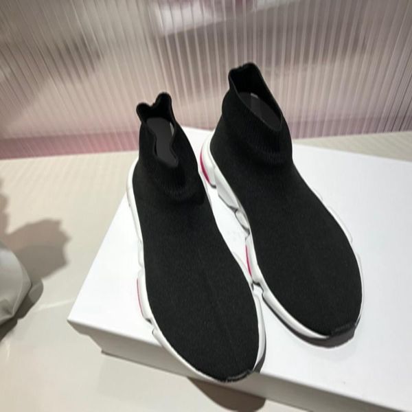 

genuine leather shoes slip-on trainer fashion shoes for women genuine leather sock booties outdoor sneakers, Black