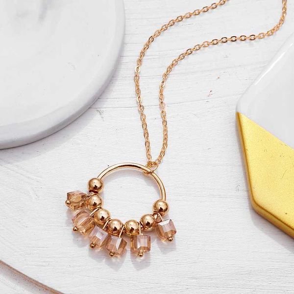 

zoshi fashion crystal pendant necklaces for women long necklace sweater chains gold color beads necklace jewelry, Silver