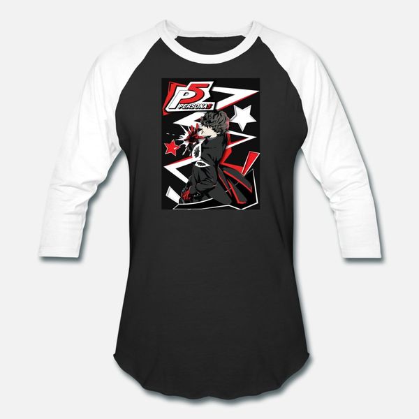

персона 5 joker t shirt men ситца s-xxxl solid color fit дышащая summer pattern shirt, White;black