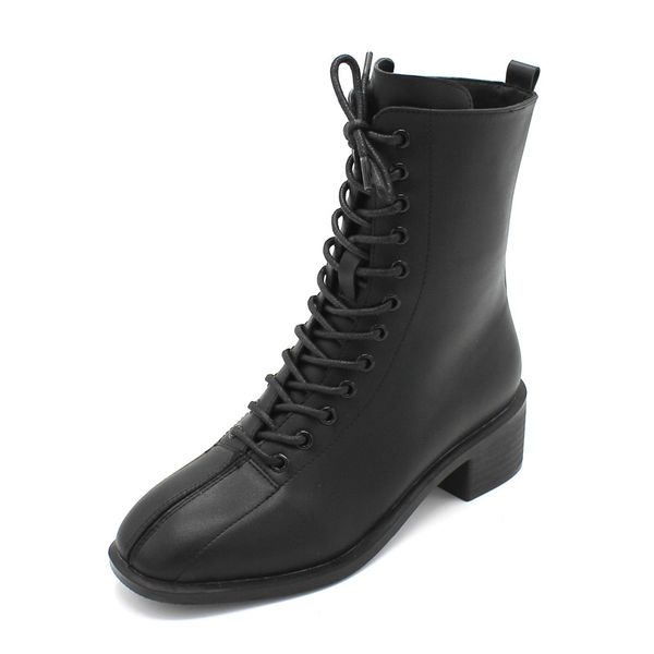 

women in boots new winter fashion female boots tube in british female temperament with ms short, Black