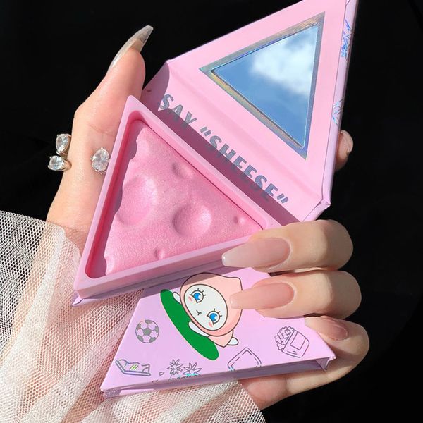 

4 colors makeup monochrome blush highlighter gloss apricot milk tea illuminate plums easy to color with novice students