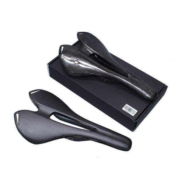 

100% carbon fiber bicycle saddle hollow breathable mountain bike road bike saddle seat cushion microfiber leather super light 100g