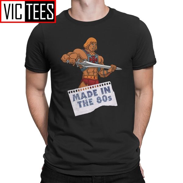 

men's masters of the universe he-man made in the 80s tee shirts t-shirts 100% cotton t shirts mens