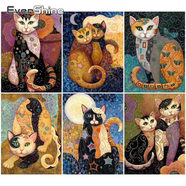 

wall art diamond painting full drill square cartoon cat diamond embroidery animals cross stitch kit diamond mosaic needlework