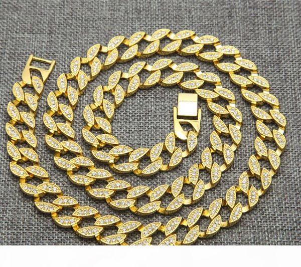 

mens hip hop 18k gold plated 30" inches iced out cz miami cuban curb link chain necklace bling bling 15mm fashion jewelry, Silver