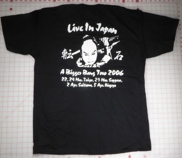 

t-shirt xl black a bigger bang tour march 2006 japan