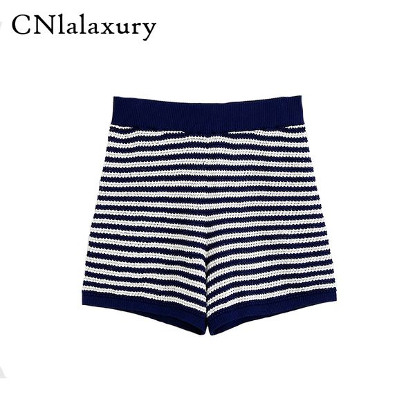 

vintage striped knitted high waist shorts women summer stretch bodycon shorts female loungewear bottoms pantalones 2020, White;black