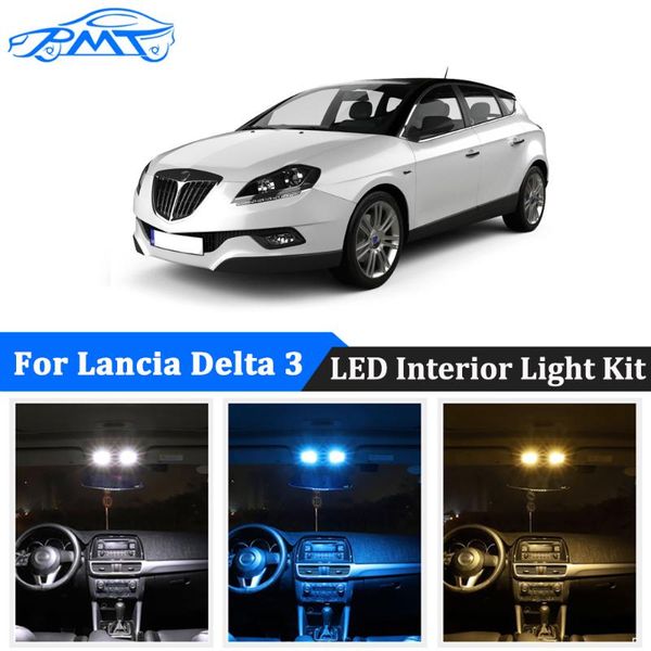 

bmt 10pcs for lancia delta 3 iii 3 (844) hatchback 2008-2014 canbus no error car led interior light license plate lamp bulbs