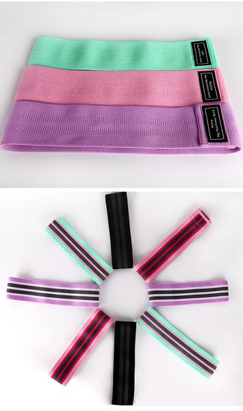 

3шт hip сопротивление группы set new durable йога центр фитнес упражнения плетеный elastic bands hip круг booty сопротивления