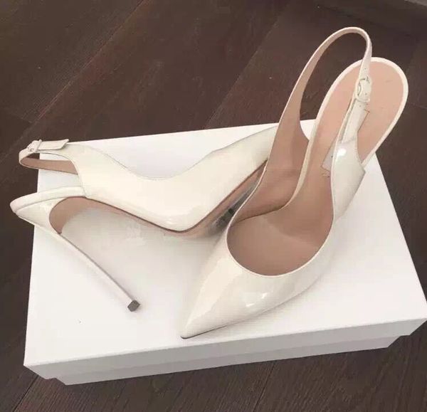

elegance2020 pointed summer decent high-heeled shoes thin heel shallow mouth white back empty women's sandals nude color to, Black
