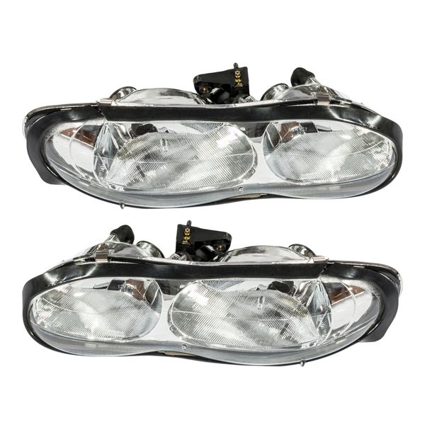 

winsun 2pcs передний левый передний правый автомобильные фары для chevy camaro 1998 по 2002 chrome housing clear lens