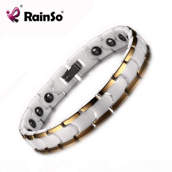 

bio energy ceramic bracelet bangle magnetic hematite health chain charms women jewelry jew01404, Black