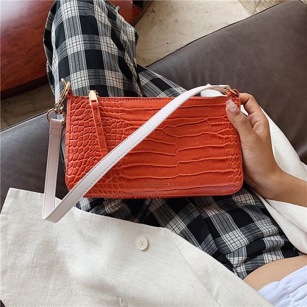 

women handbag 2020 new summer fashion crocoldile patter crossbody messenger bag vintage small square shoulder bag