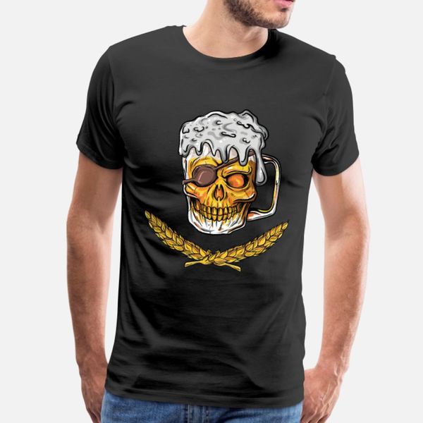 

pirate skull beer mug malt men women drinking gift t shirt men designs tee shirt plus size 3xl homme interesting comfortable shirt