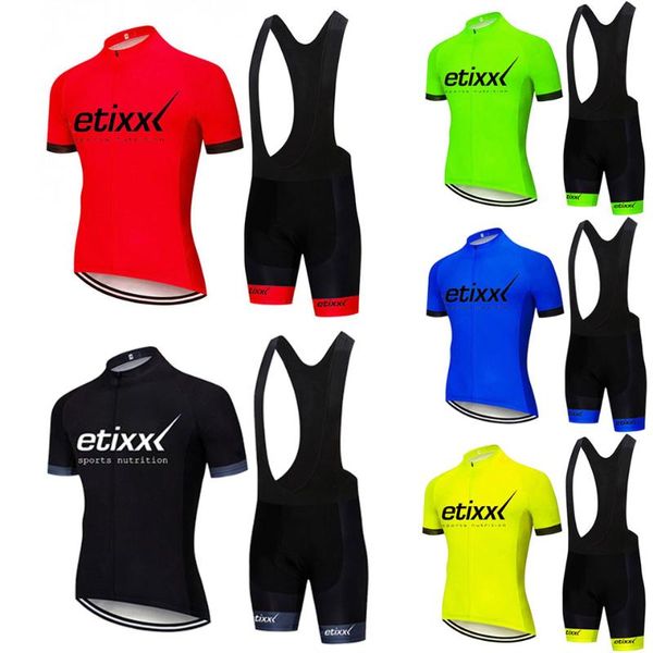 

2020 summer etixx new cycling jersey clothing short sleeve set ropa ciclismo hombre roupa ciclismo maillot bike cycle clothes, Black;blue