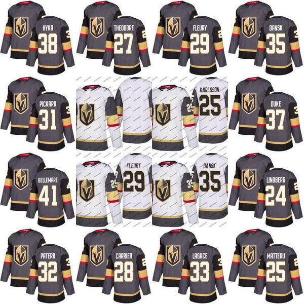 

2018-19 inaugural 100th patch vegas golden knights jersey 67 max pacioretty 29 marc-andre fleury 31 pickard 32 jiri patera hockey jerseys, Black;red