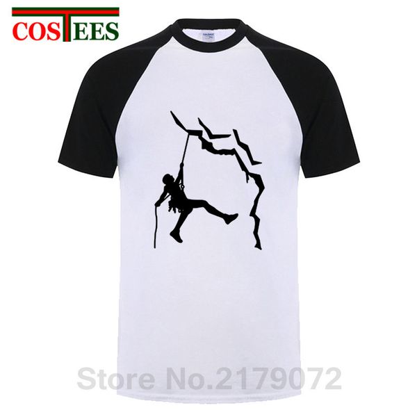 

2019 new men rock climbing t shirt casual sports cotton summer funny mountain climber t-shirt rock climber tshirt women clothing