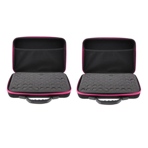 

2 pcs 60 bottle essential oil carry case 5ml~15ml holder storage hand bags