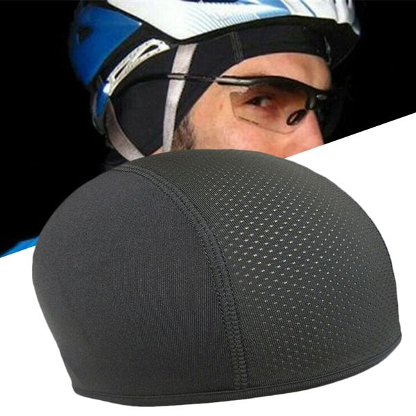 

cycling caps & masks 2021 cooling skull cap bike bicycle motorcycle inner liner helmet sweatband quick dry breathable hat, Black