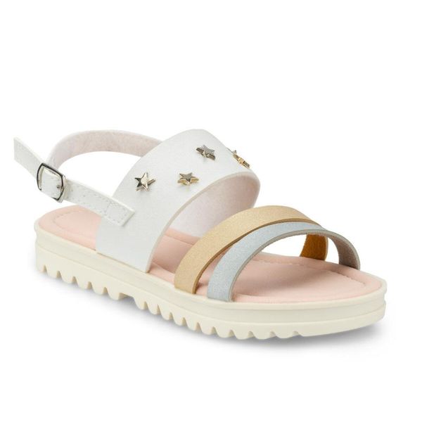 

flo 512477.f white female child sandals polaris, Black;red