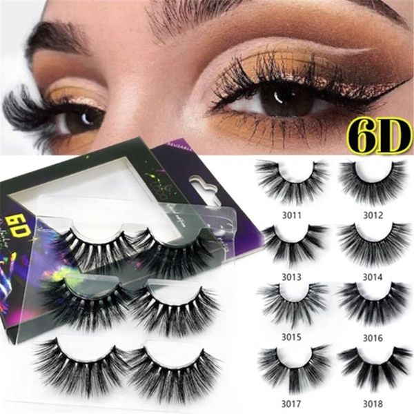 

3 pairs 3d mink hair false eyelashes natural/thick long full volume eye lashes wispy fluffy eye makeup beauty extension tools