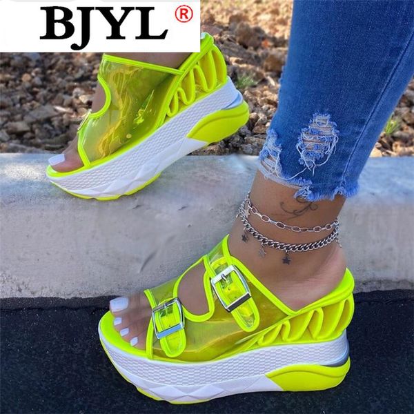 

2020 new summer ins brand wave wedges sandals comfortable summer platform sandals women 2020 high heels casual shoes woman, Black