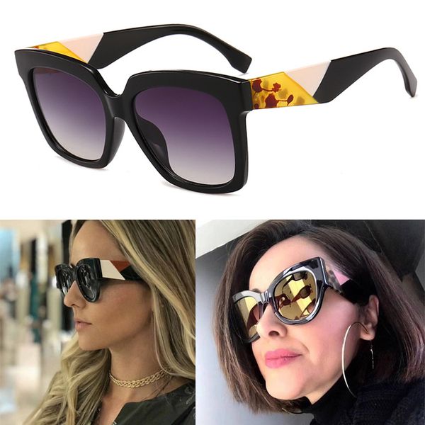 

0284 new sunglasses case female cool big brand monster sunglasses, White;black